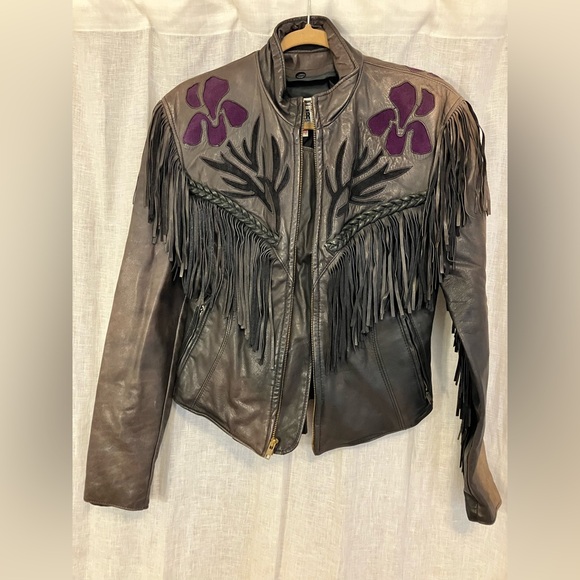 Vintage Women's Leather Fringe Jacket by Dallas Premium Leather - Picture 1 of 3